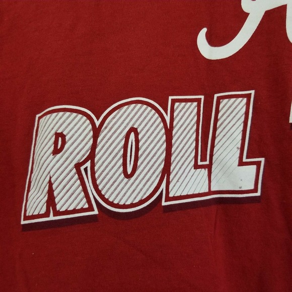 Alabama Football Shirt Mens XL Red White Roll Tide Long Sleeves Russel Athletic - Picture 4 of 11